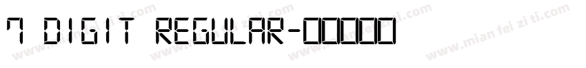 7 digit Regular字体转换